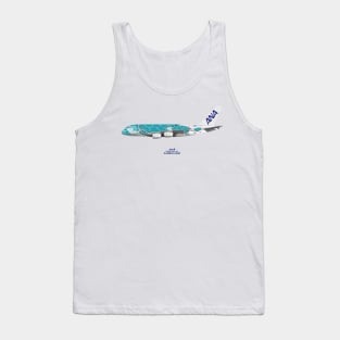 Illustration of ANA Airbus A380 - Flying Honu Kia Tank Top